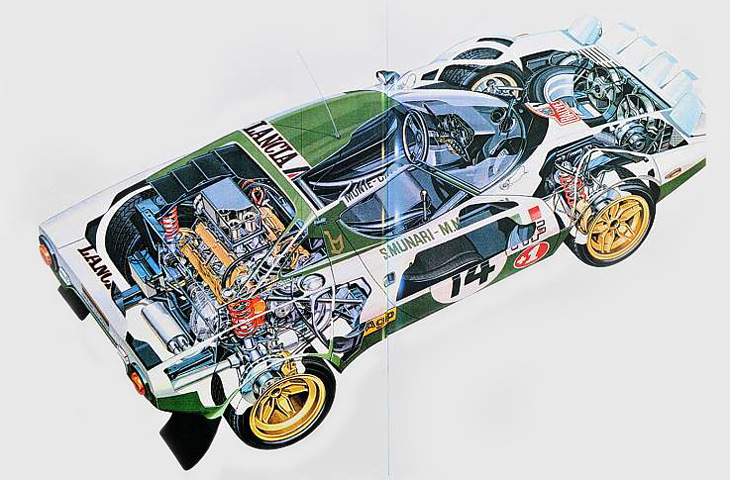 The legendary Lancia Stratos HF was without a doubt the most spectacular 
